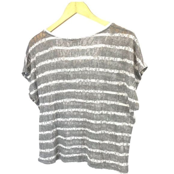 Forever 21 grey and white pointelle knit -M - Picture 2 of 11